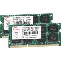 G.SKILL PC3-8500 Arbeitsspeicher 8GB (1333 MHz, 204-polig) DDR3-RAM Kit