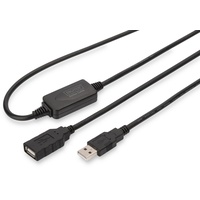 Digitus USB 2.0 aktives Verlängerungskabel 10m Typ-A St./Bu. schwarz