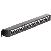 DeLock Patch-Panel mit Kopplern RJ-45 x24 Schwarz