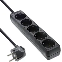 InLine Steckdosenleiste 1,50 m Schwarz 5 St.