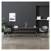 VidaXL Esszimmerstuhl Drehbar Grau Stoff