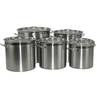 GVK ECO Kochtopf aus Edelstahl mit Randverstärkung und Deckel