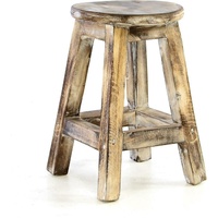 VCM Vintage Hocker geflammt 40cm