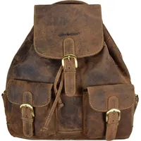 GREENBURRY Vintage City Rucksack Leder 35 cm braun