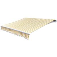 VidaXL Gelenkarmmarkise 300 cm gelb/weiß