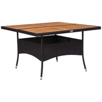 VidaXL Garten-Esstisch 120 x 120 x 75 cm schwarz/naturholz