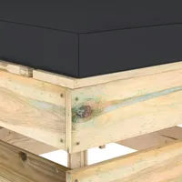 VidaXL Modulares Mittelsofa mit Kissen Grün Imprägniertes Holz