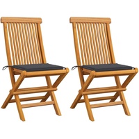 VidaXL Gartenstuhl 51,9 x 114,1 x 21 cm grau