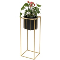 DanDiBo Ambiente DanDiBo Blumenhocker mit Topf Metall Gold Schwarz