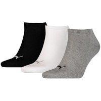 Puma Sneakersocken Damen 1x weiß, 1x grau-meliert, 1x schwarz