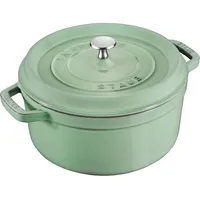 Staub Cocotte 26 cm rund salbeigrün