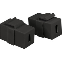 Logilink Keystone Verbinder USB 3.1, schwarz Anschlüsse: USB-C Kupplung