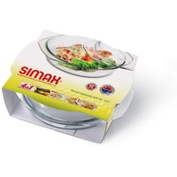 Simax Schüssel mit Deckel, Glas, Transparent,