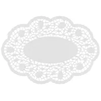Papstar 500 Mokkadeckchen oval 22 cm x 15 cm
