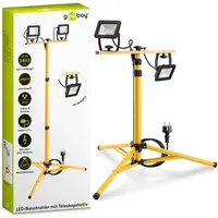 Goobay LED-Baustrahler, Teleskopstativ 2x20W, 4000K
