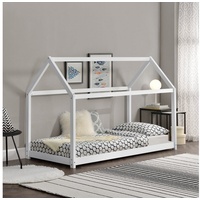 [en.casa] Kinderbett Netstal 80x160 cm Holz Weiß