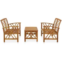VidaXL 3-tlg. Garten-Lounge-Set Massivholz Akazie