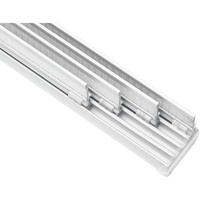 GARDINIA Flächenvorhangschiene Komfort Komplett-Set 4-läufig weiß 225 cm