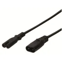 Logilink Strom Verlängerungskabel [1x Kleingeräte-Stecker C8 - 1x Kleingeräte-Buchse