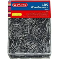 Herlitz Büroklammern, aus Metall, verzinkt, 1200 Stück