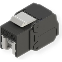 Roline Kat.6A (Class EA) Keystone, RJ-45, ungeschirmt, werkzeuglos, schwarz