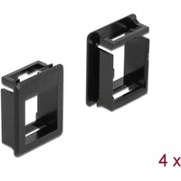 DeLock Keystone Halterung für Gehäuse 4) Stück Schwarz