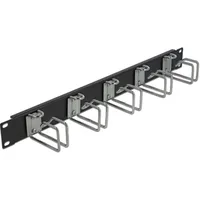 DeLock 42628 19 Zoll Netzwerkschrank-Kabelführung 1 HE Schwarz