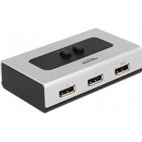 DeLock Displayport 1.4 Umschalter 2 Port manuell