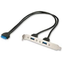 Lindy USB 3.0 Slotblechadapter, 2 x USB 3.0 Typ
