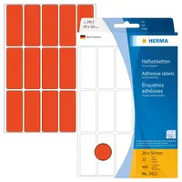 Herma Vielzwecketiketten 2412 rot 20 x 50 mm 32