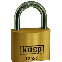 Kasp K12525A3 Vorhängeschloss 25mm gleichschließend Goldgelb Schlüsselschloss