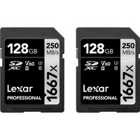 Lexar Professional SDXC 128GB 1667x V60 2er Pack