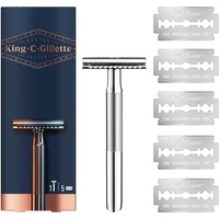 Gillette Rasierhobel King C Double Edge + Ersatzklingen 5