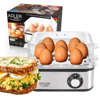 Adler AD 4486 Eierkocher 8 Eier – Silver