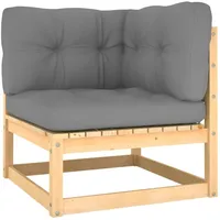 VidaXL Garten-Lounge-Set 2-tlg. grau Kiefer Massivholz