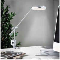 Melitec LED Schreibtischleuchte T126 in Chrom-Matt mit Verstellbarem Kopf