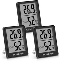 Sonomo Thermo-Hygrometer, 3er Set Hygrometer Innen Thermometer Digital Raumthermometer