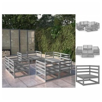 VidaXL Garten-Lounge-Set 8-tlg. grau Kiefer