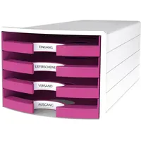 HAN Schubladenbox IMPULS pink 1013-56D, DIN A4 mit 4