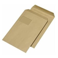 MAILmedia Mailmedia, Versandtaschen C5 mit Fenster selbstklebend, 90g, braun