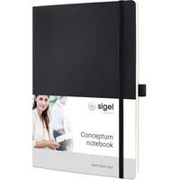 Sigel Notizbuch Conceptum® ca. DIN A4 liniert, schwarz Softcover