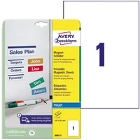 Avery Zweckform J8867-5 Magnetschilder weiß 21,0 x 29,7 cm