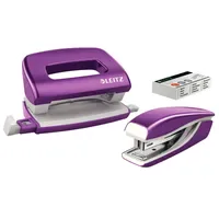 Leitz Locher und Heftgeräte Set NeXXt WOW lila