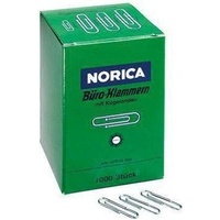 Norica Büroklammern silber verzinkt, 1.000