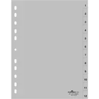 Durable Ordnerregister DIN A4 1-12 grau 12-teilig, 1 -