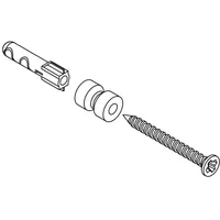 Hewi Universal Befestigungsmaterial für Einzelhaken und Reservepapierhalter, BM1221