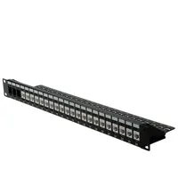 Roline 19-Keystone-Modulträger, 24P., ungeschirmt, schwarz