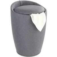 Wenko Badhocker Mod. Candy Leinen Optik Grau, Hocker mit