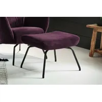 KAWOLA Hocker LOTTE Polsterhocker velvet purple