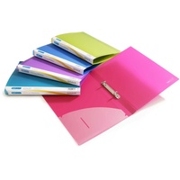 Rapesco 10 RAPESCO® Ringbücher 2-Ringe grün, blau, pink, violett,